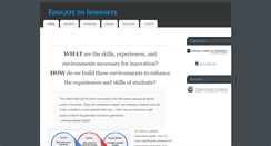 Desktop Screenshot of educatetoinnovate.org